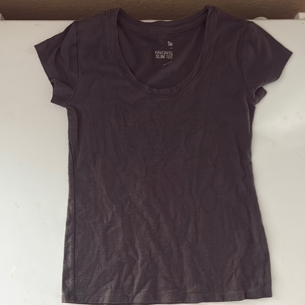 SO Gray Fitted Cap Sleeve T-Shirt